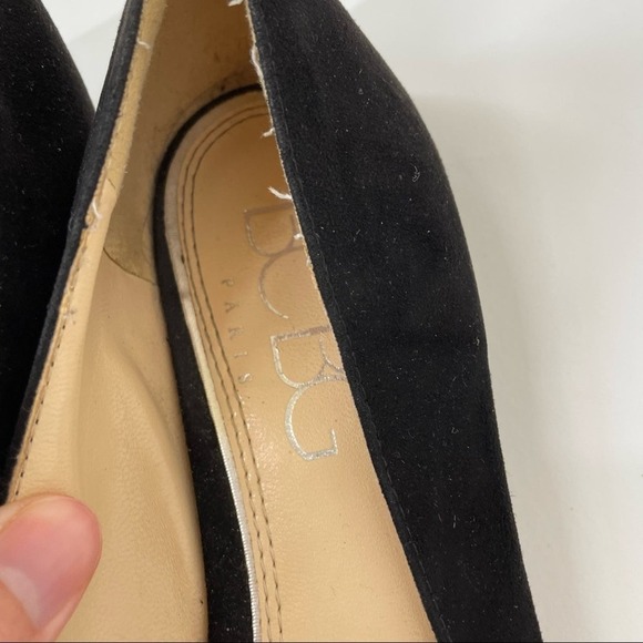 BCBG Paris Suede Studded Pointed Toe Loafer Flats Black Size 6B / 36 - Picture 3 of 6